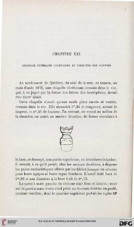 Chapitre XXI: Chapelle funéraire chrétienne et cimetière des martyrs