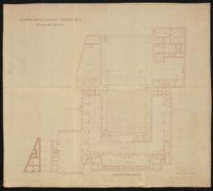 Schauspielhaus, Bremen Wiederaufbau: Grundriss Erdgeschoss 1:100
