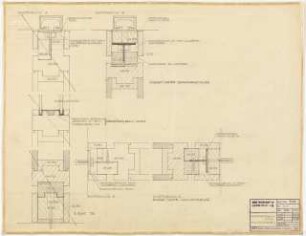 GDF Wüstenrot, Ludwigsburg Innenausbau: Montagetrennwand; Anschlussdetails 1:1