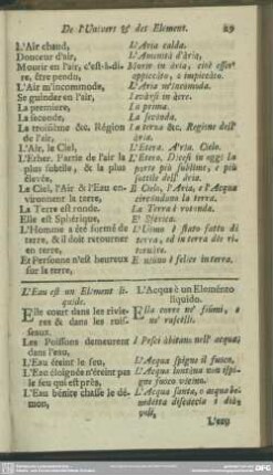 L'Eau est un Elément liquide