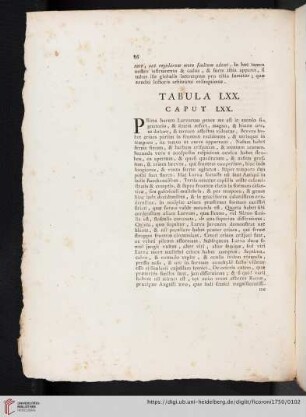 Tabula LXX. Caput LXX.