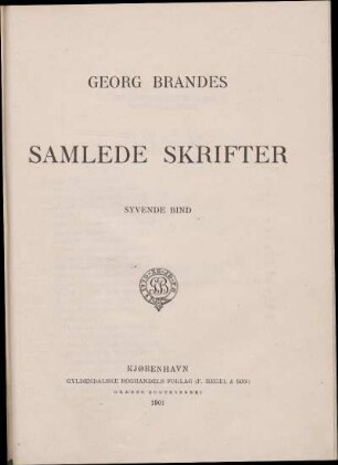 Syvende Bind: Samlede skrifter