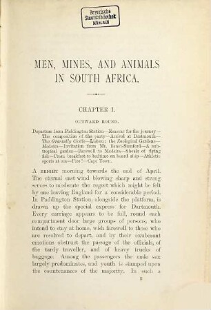 Men, mines and animals in South Africa