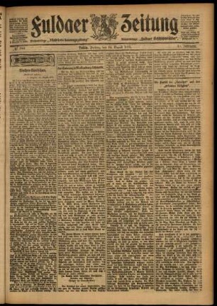 Zweite Ausgabe vom Freitag, den 14. August 1903.