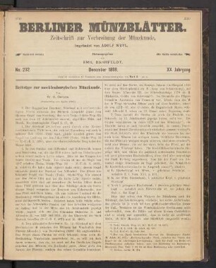 No. 232. December 1899