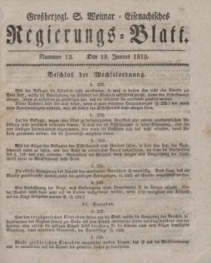 Nr. 13 : 18. Junius 1819