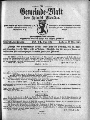 1920,11: Nr. 11/12/13, 28. März 1920