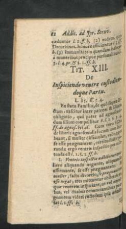 Tit. XIII. De Inspiciendo ventre custodiendoque Partu