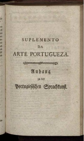Suplemento da arte portugueza.