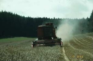 Fotografie: Erntetechnik, Mähdrescher selbstfahrend, Ertragsmessung