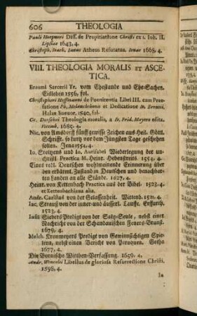 606-640, VII. Theologia Moralis et Ascetica - XIII. Theologia Homiletica Cuiuscunque Fidei