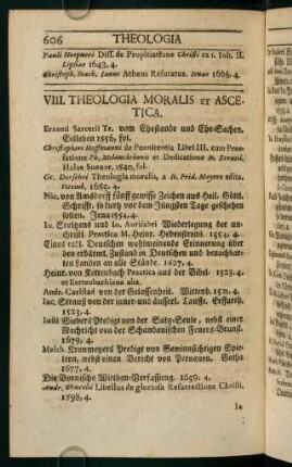 606-640, VII. Theologia Moralis et Ascetica - XIII. Theologia Homiletica Cuiuscunque Fidei