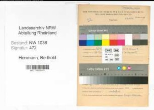 Entnazifizierung Berthold Herrmann , geb. 26.07.1900 (Beamter)