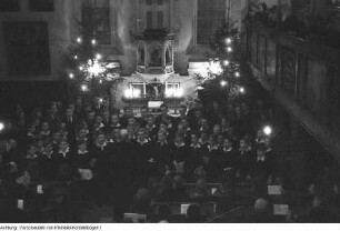 Dresden, Weixdorf. Dresdner Kreuzchor. Weihnachtskonzert mit Rudolf Mauersberger in der Dorfkirche, Dezember 1945