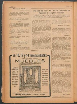 ¿Por qué no votó Vd. en las elecciones de Diputados al Congreso Nacional?
