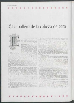 El caballero de la cabeza de cera