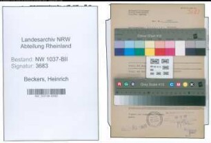 Entnazifizierung Heinrich Beckers , geb. 25.08.1901 (Angestellter)