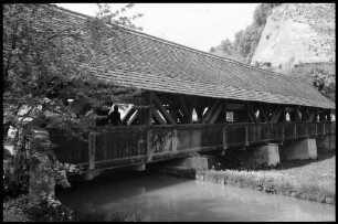 Burgdorf: gedeckte Holzbrücke über die Emme