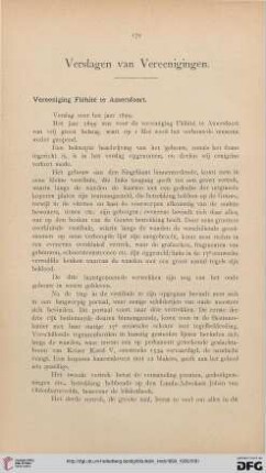 Verslagen van Vereenigingen