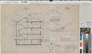Lippstadt (Lippstadt) Erweiterungsbau des Amtsgerichts und Gefängnisses Schnitt Gefängnis 1961 1 : 50 50 x 77 Zeichnung Staatshochbauamt Soest