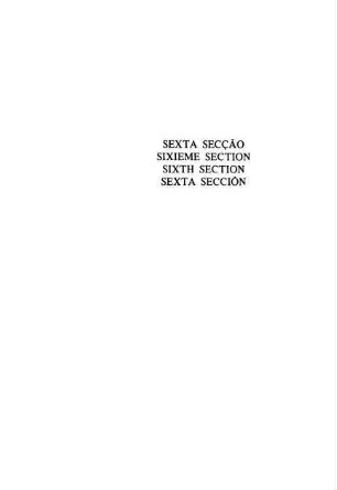 697-766, Sexta secção - Prevenção / Sixieme section - Prevention / Sixth section - Prevention / Sexta sección - Prevención