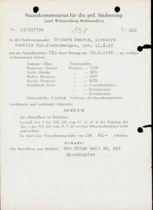 Maurus, Gebhard