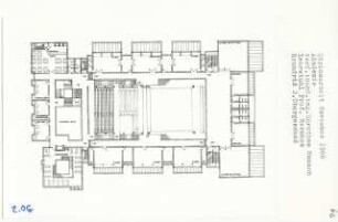 Akademie, Berlin-Charlottenburg (Diplomarbeit bei Bernhard Hermkes): Grundriss 2. Obergeschoss