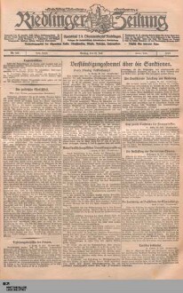 Riedlinger Zeitung : Tag- und Anzeigeblatt für den Bezirk Riedlingen