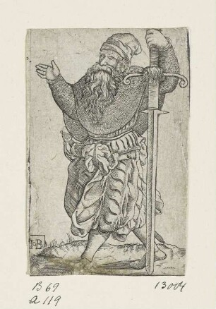 Soldat mit großem Schwert, Blatt 2 der Folge "Offiziere und Soldaten"