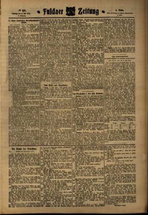 Zweite Ausgabe vom Dienstag, den 04. Juli 1911.