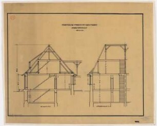 Chemische Fabrik, Luban: Arbeiterwohnhaus II, 2 Schnitte 1:50