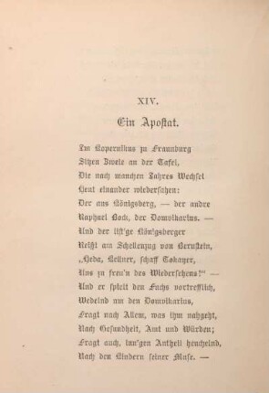 XIV. Ein Apostat.