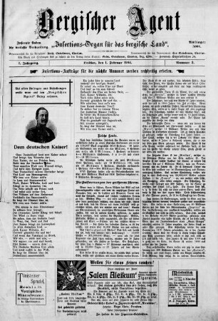 Bergischer Agent. 1903-1905