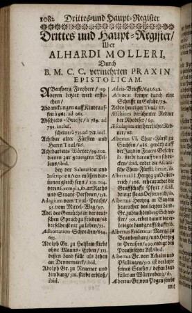 Drittes und Haupt-Register ...