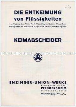 Entkeimung von Flüssigkeiten
