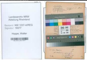 Entnazifizierung Walter Hoppe , geb. 00.00.0000 (Lehrer)
