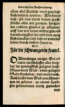 XVII. Für die schwangeren frawen.