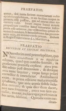 Praefatio Secundae Et Tertiae Editionis