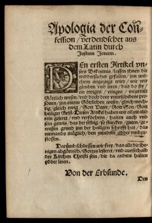 Apologia der Confession ...
