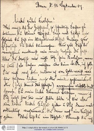 Brief vom 11.09.1907