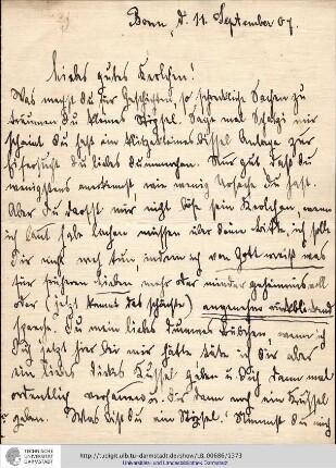 Brief vom 11.09.1907