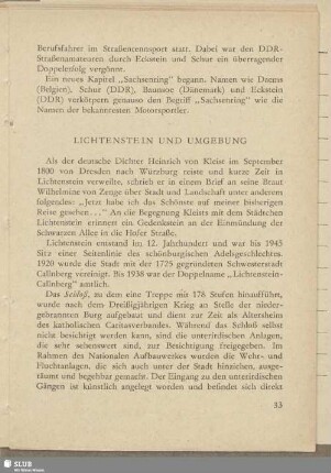 Lichtenstein und Umgebung