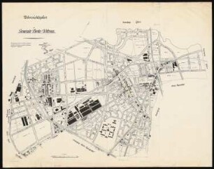 Siedlungsplan der Heimstättengesellschaft Primus Wittenau, Berlin-Reinickendorf: Planungsunterlage Übersichtsplan, Besitzstandkarte 1:4000