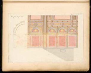 Treppenhaus des Vereinshaus des Architekten-Vereins zu Berlin Monatskonkurrenz April 1884: Aufriss der Wand des Vestibüls mit Treppenwange