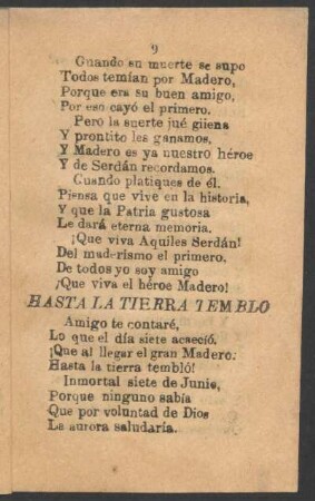 Hasta la tierra tembló.