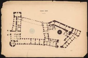 Schloss von Dr. Strousberg, Zbirow Umbau: Grundriss EG