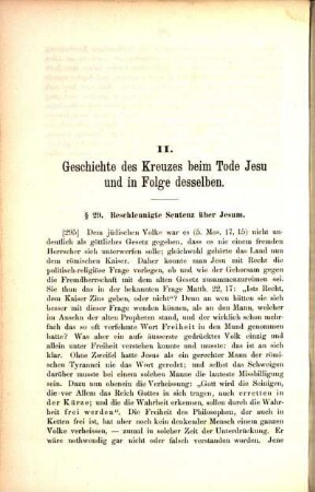§ 29. Beschleunigte Sentenz über Jesum.
