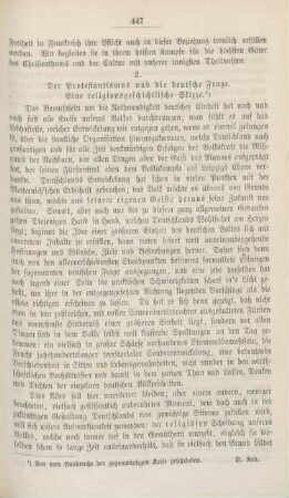 447-452 Der Protestantismus und die deutsche Frage : eine religionsgeschichtliche Skizze