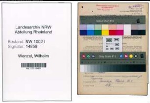 Entnazifizierung Wilhelm Wenzel, geb. 24.10.1892 (Meister)