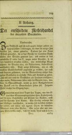 II Anhang, Der entschiedene Rechtshandel der doppelten Buchstaben